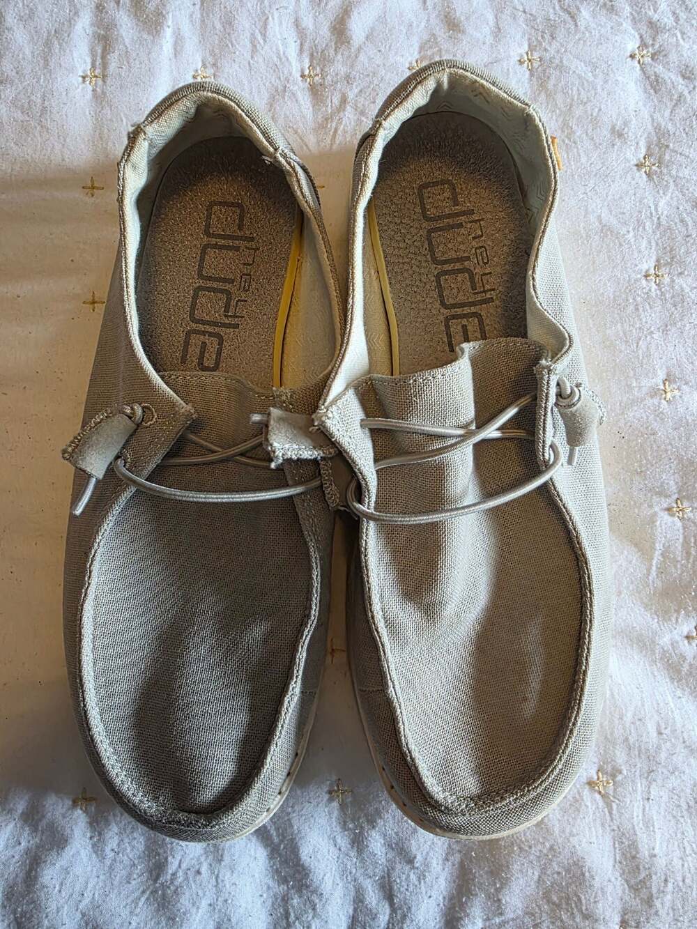 Hey Dude Women's Wendy Chambray Light Grey Slip-On Loafers